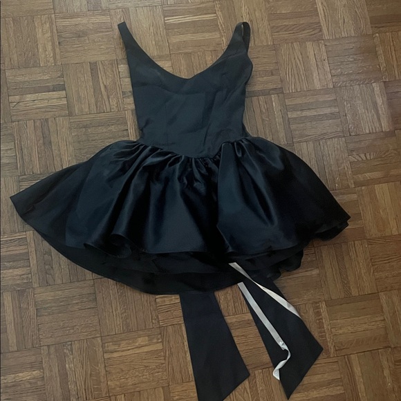 Meshki Felicia Satin Mini Dress with Bow - Picture 3 of 3